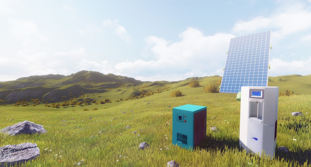 Off-grid water solution with solar kit
